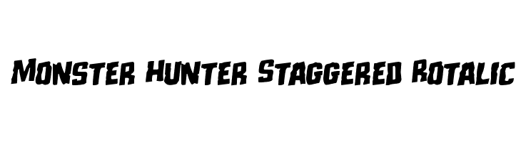 Monster Hunter Staggered Rotalic  フリーフォントのダウンロード