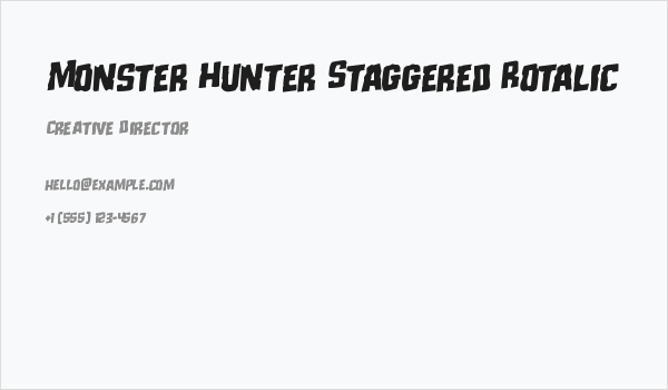 Monster Hunter Staggered Rotalic Business Card