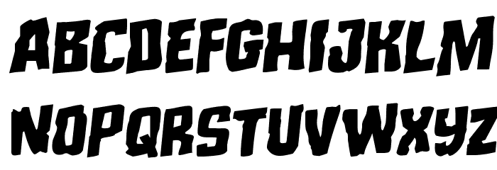 Monster Hunter Staggered Rotalic Font LOWERCASE