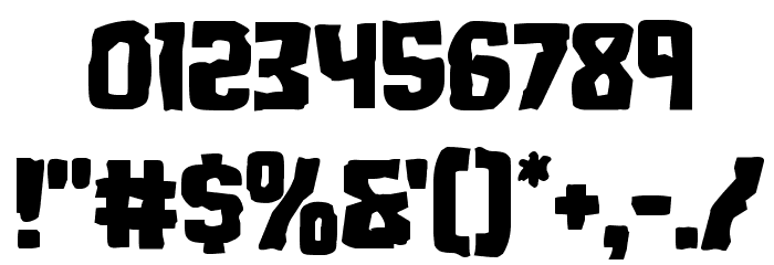 Monster Hunter Staggered Font OTHER CHARS