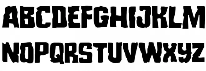 Monster Hunter Staggered Fonte MAIÚSCULAS