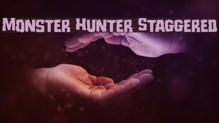 Monster Hunter Staggered Font examples