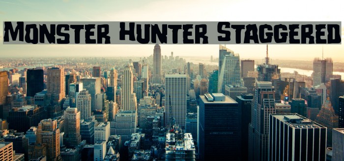 Monster Hunter Staggered Font examples