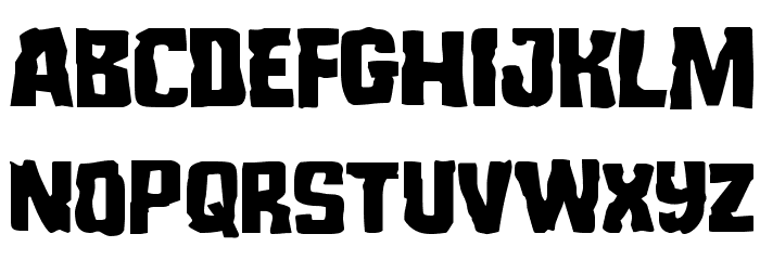 Monster Hunter Staggered Font LOWERCASE