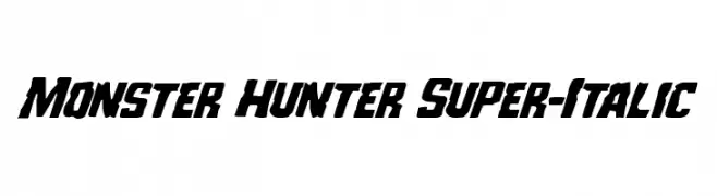 Monster Hunter Super-Italic  Descarca Fonturi Gratis