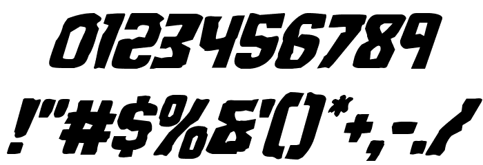 Monster Hunter Super-Italic Font OTHER CHARS