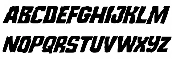 Monster Hunter Super-Italic Font Litere mari