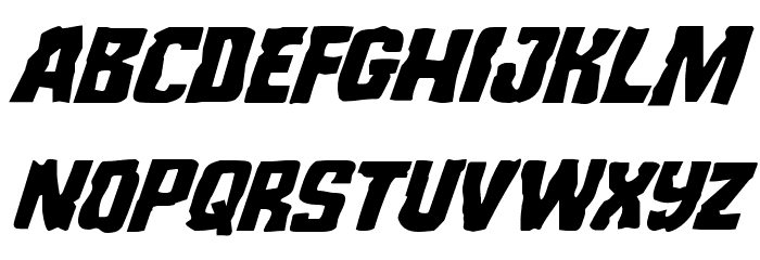 Monster Hunter Super-Italic Font LOWERCASE