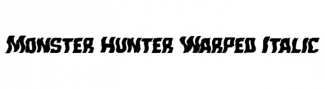 Monster Hunter Warped Italic  Frei Schriftart Herunterladen