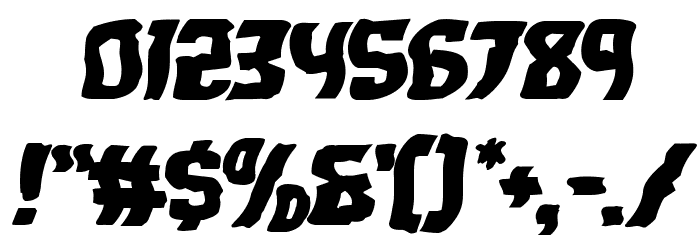 Monster Hunter Warped Italic Font OTHER CHARS