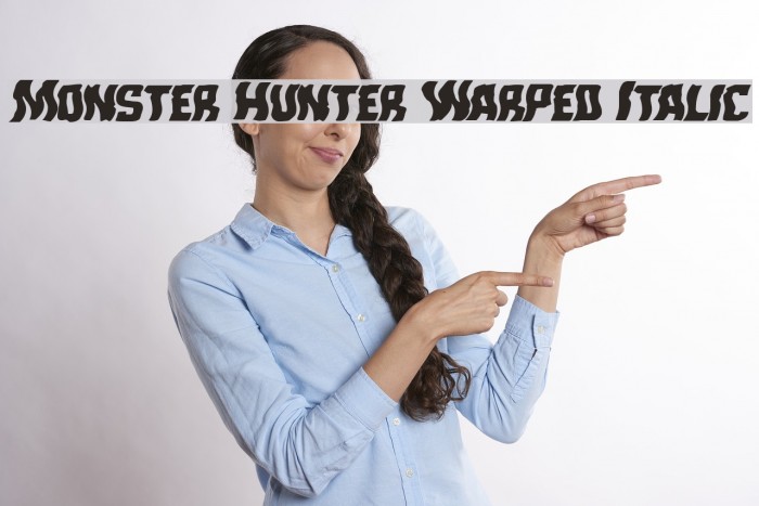 Monster Hunter Warped Italic Font examples