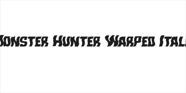 Monster Hunter Warped Italic Logo