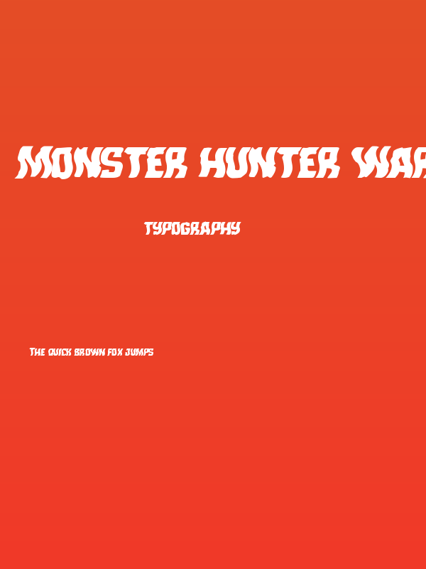 Monster Hunter Warped Italic Poster