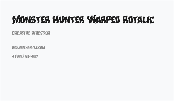 Monster Hunter Warped Rotalic Business Card