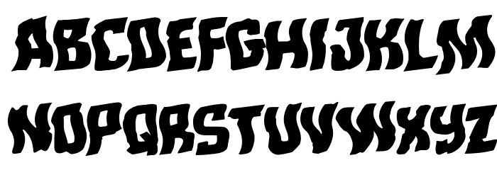 Monster Hunter Warped Rotalic Font LOWERCASE