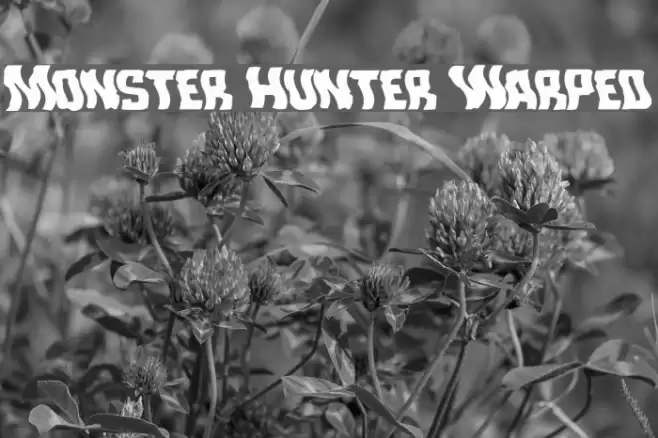 Monster Hunter Warped Font examples