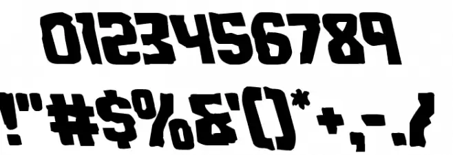 Monster HunterLeftalic Font OTHER CHARS