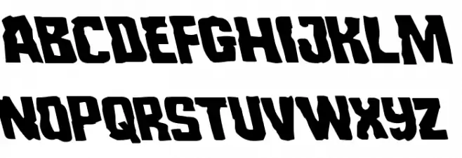 Monster HunterLeftalic Schriftart Groß