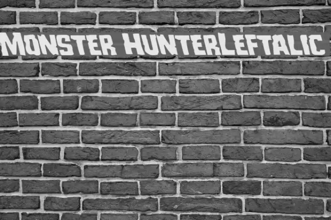 Monster HunterLeftalic Font examples