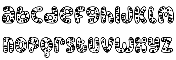 Monster Mash Dino 2 字体 小写
