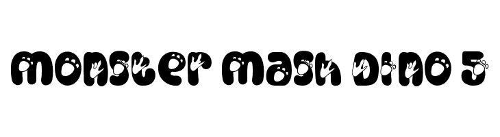 Monster Mash Dino 5  Frei Schriftart Herunterladen