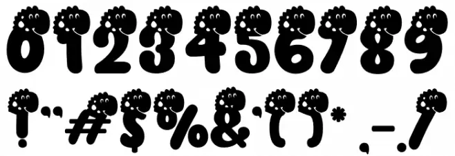 Monster Mash Dino 6 Schriftart Anderer Schreiben