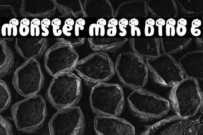 Monster Mash Dino 6 Schriftart examples