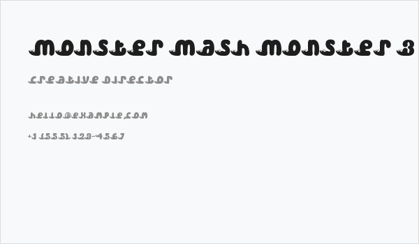 Monster Mash Monster 3 Business Card