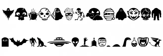 Monster Mash Caratteri MINUSCOLO