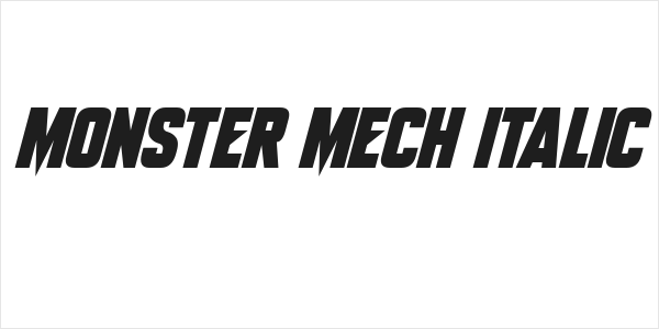 Monster Mech Italic Logo