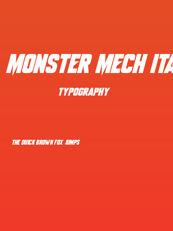 Monster Mech Italic Poster