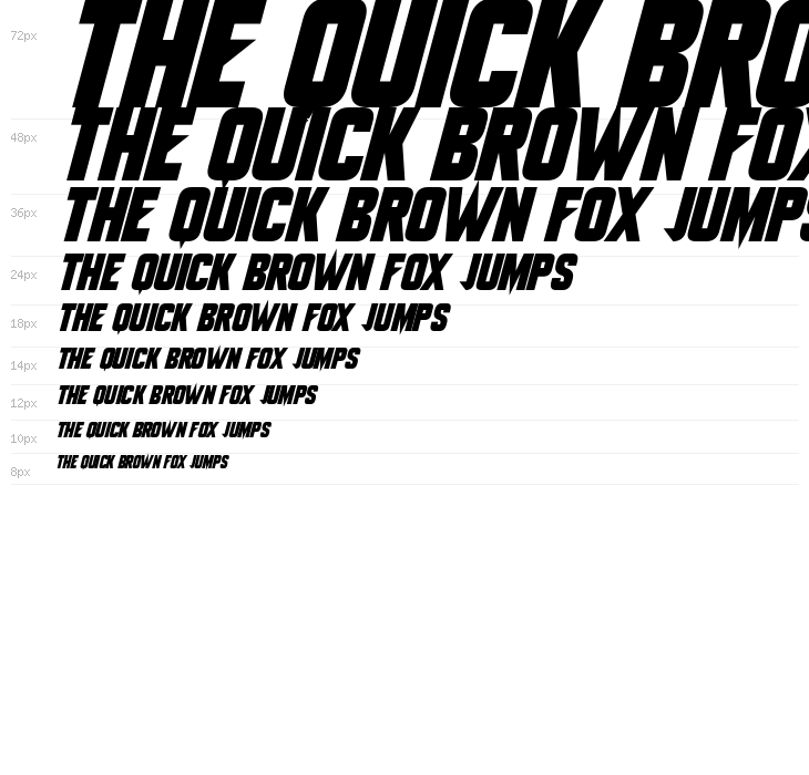 Monster Mech Italic Waterfall