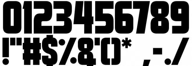 Monster Mech Font OTHER CHARS