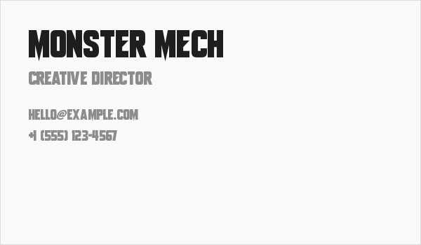 Monster Mech Business Card
