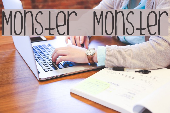 Monster Monster Font examples