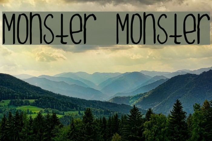 Monster Monster Font examples