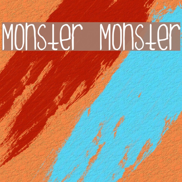 Monster Monster Font examples