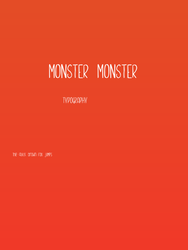 Monster Monster Poster
