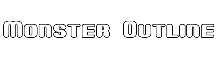 Monster Outline Fonte