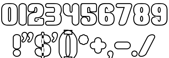 Monster Outline Font OTHER CHARS