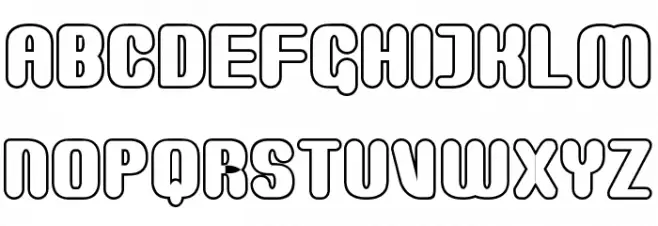 Monster Outline Font Litere mari