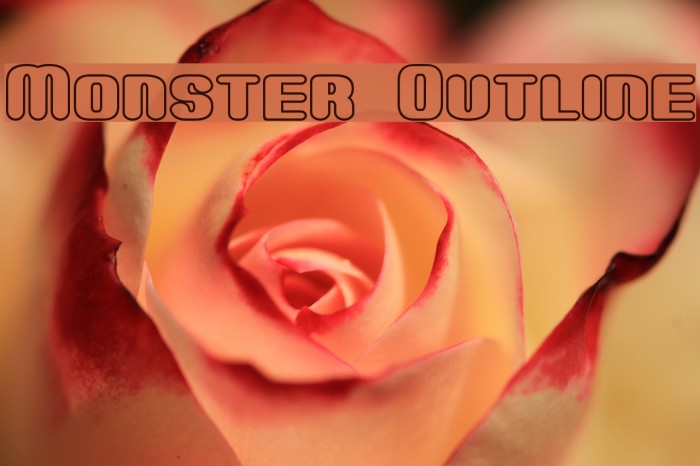 Monster Outline Font examples