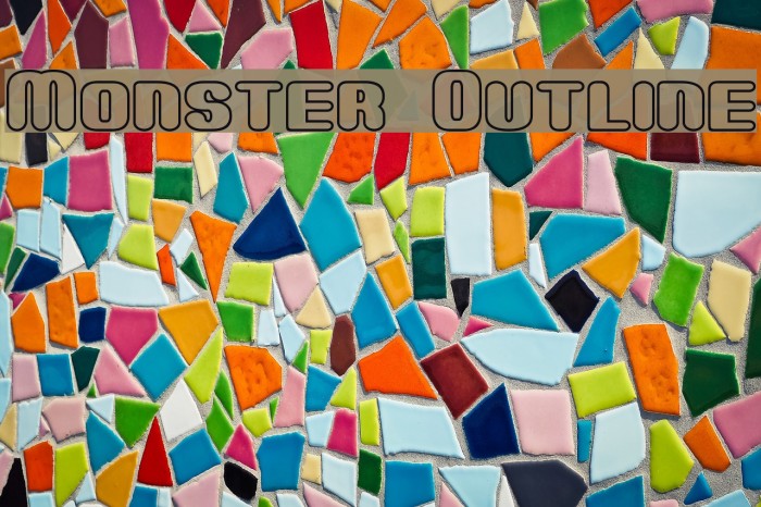 Monster Outline Font examples
