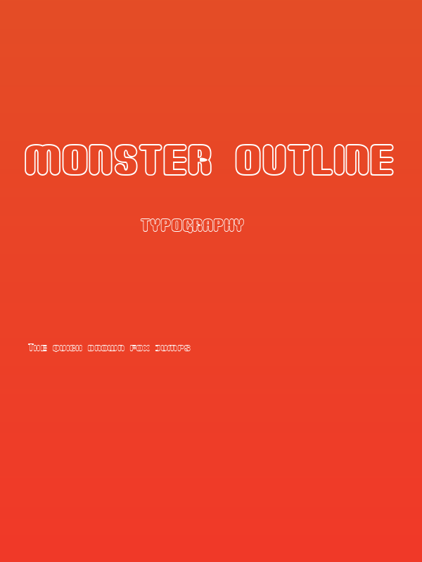 Monster Outline Poster