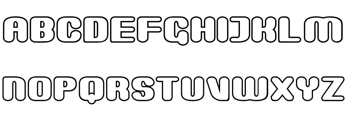 Monster Outline Font LOWERCASE