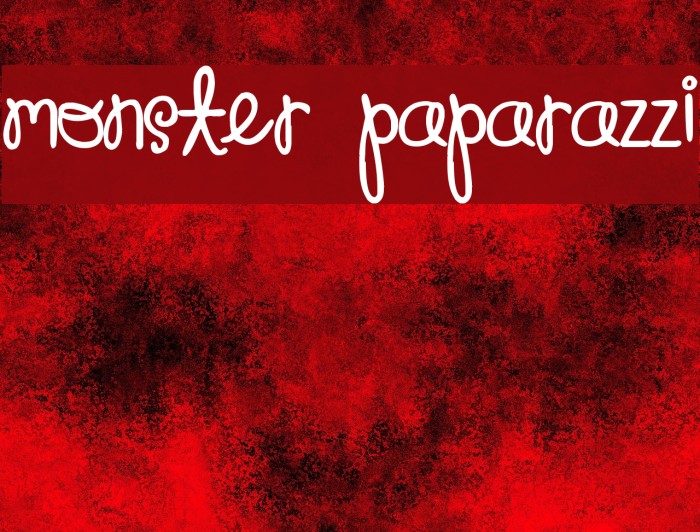 Monster Paparazzi Font examples
