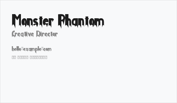 Monster Phantom Business Card