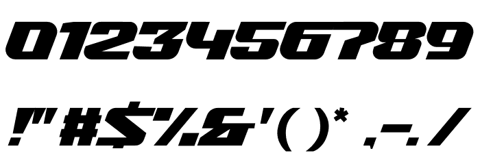 Monster Racing Font OTHER CHARS