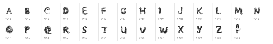 Monster Regular Character Map