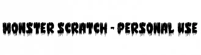 Monster Scratch - Personal use  Frei Schriftart Herunterladen